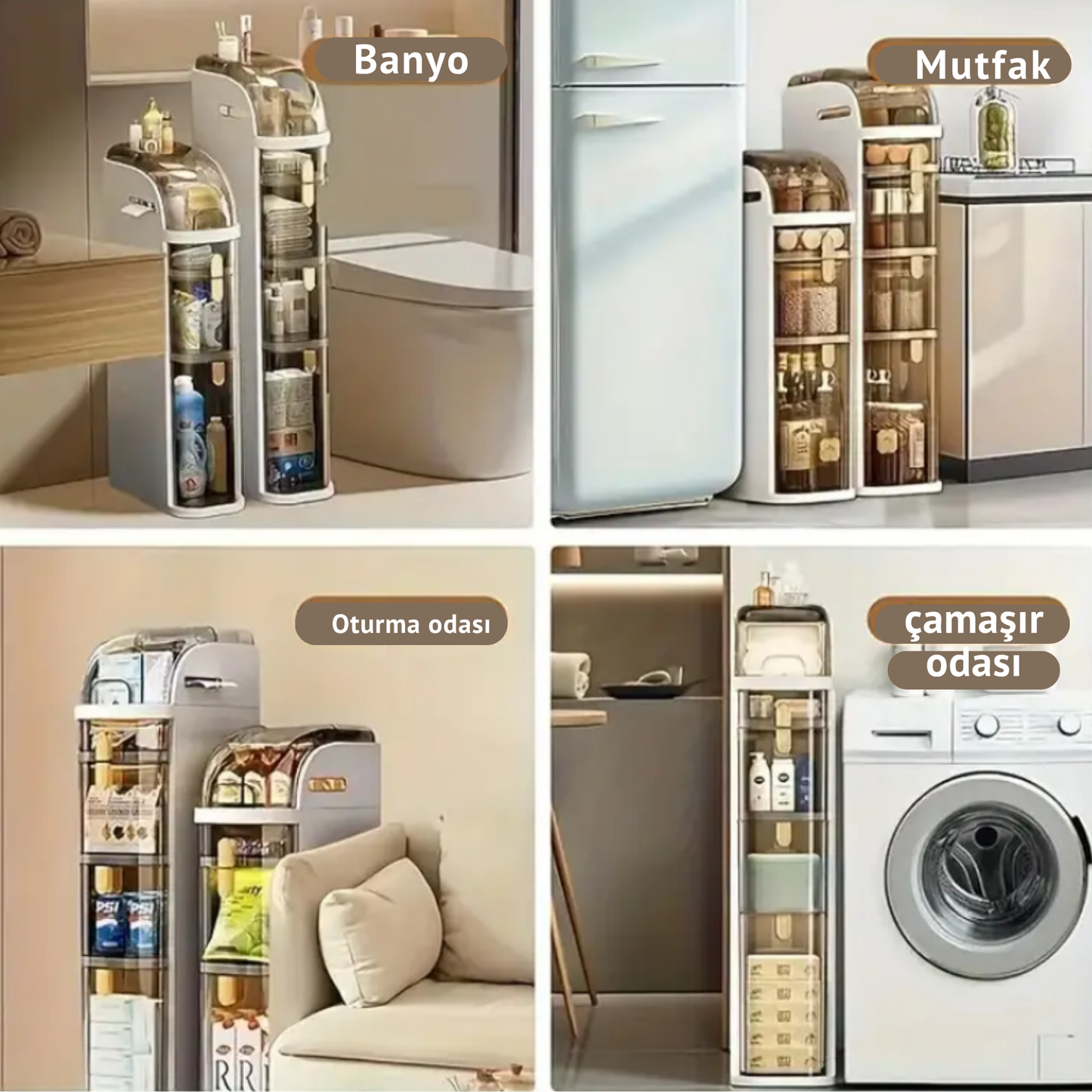 Çok amaçlı ince dolap,mutfak ve banyo için düzenleyici